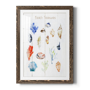 Beach Treasures - Premium Framed Print - Distressed Barnwood Frame - Ready to Hang