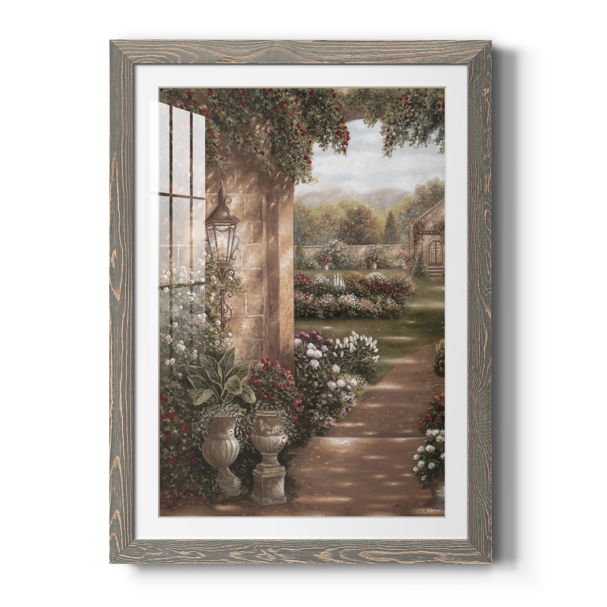 Evening in the Conservatory - Barnwood Framed Art Print