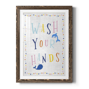 Wash Your Hands - Premium Framed Print - Distressed Barnwood Frame - Ready to Hang