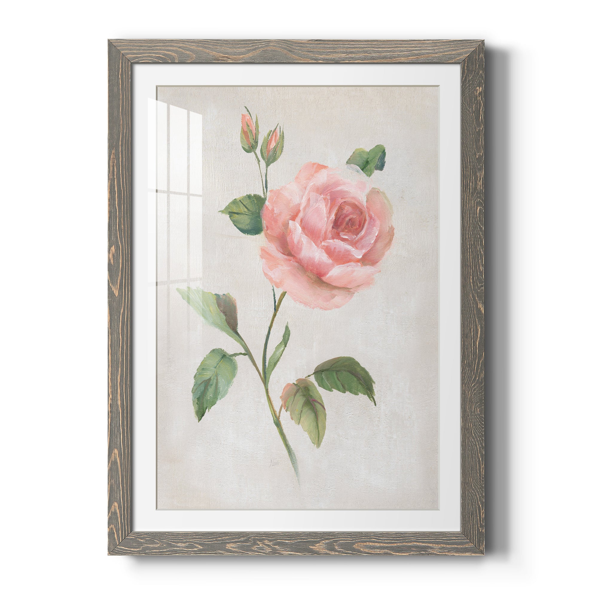 Grandiflora I - Barnwood Framed Art Print