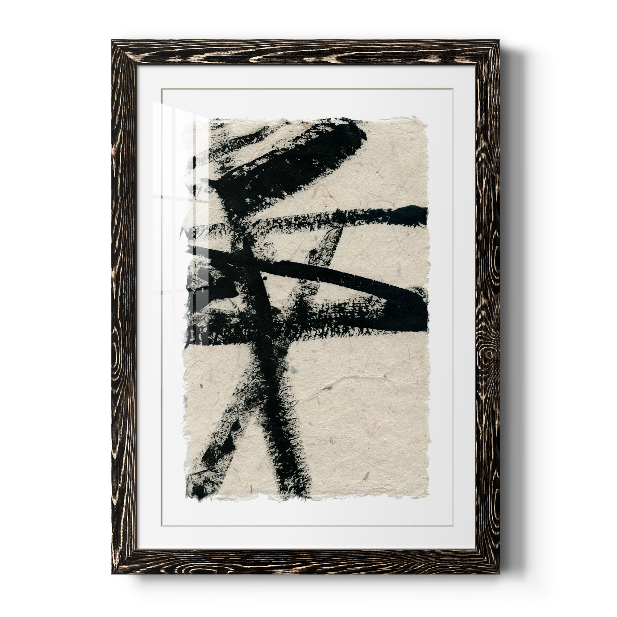 Lines Crossed III - Premium Framed Print - Distressed Barnwood Frame - Ready to Hang