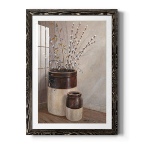 Pussywillows & Spring - Barnwood Framed Art Print