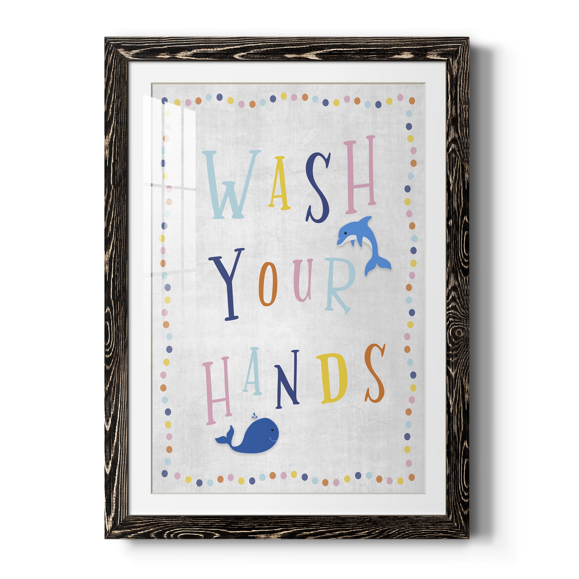 Wash Your Hands - Premium Framed Print - Distressed Barnwood Frame - Ready to Hang