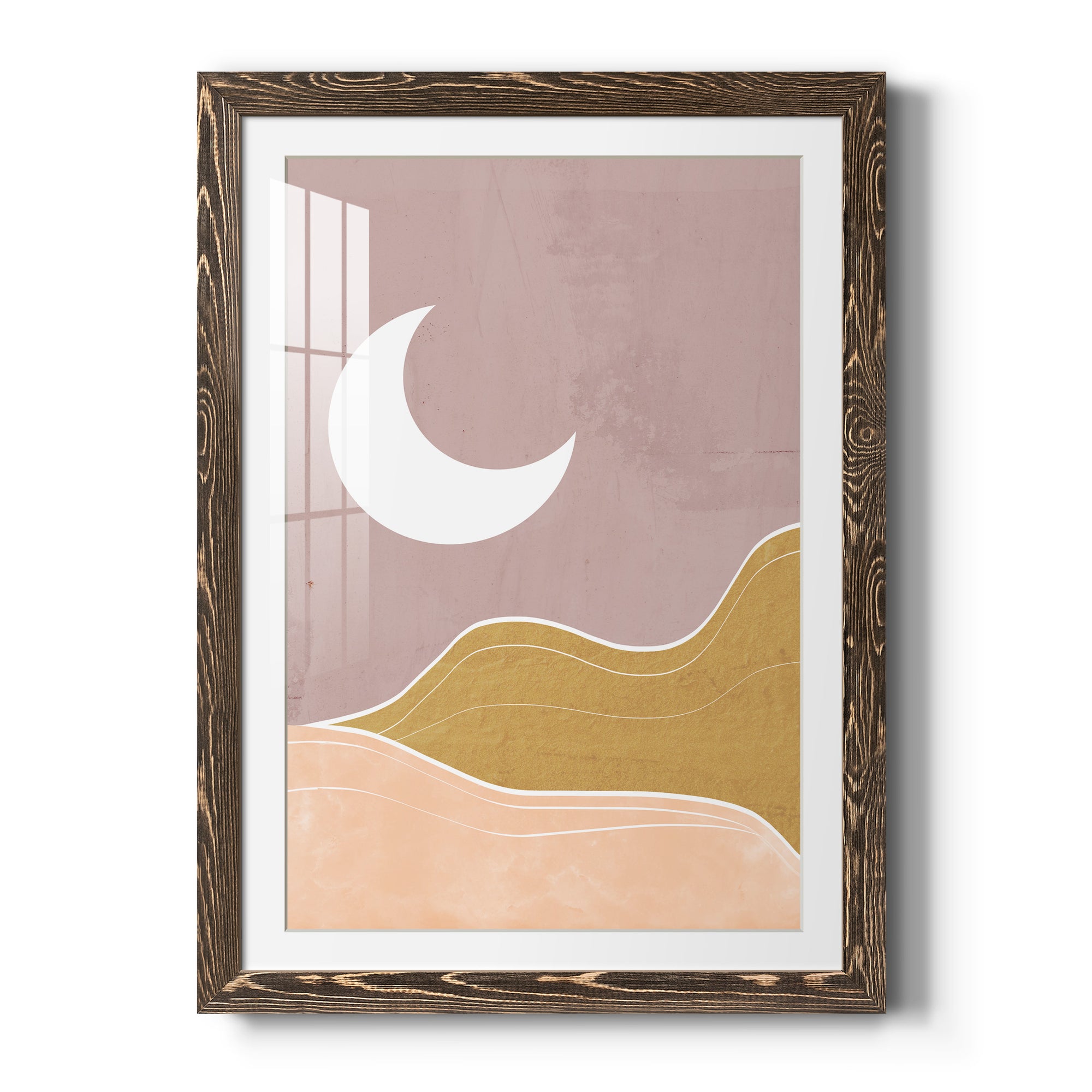 Sedona Moon - Premium Framed Print - Distressed Barnwood Frame - Ready to Hang