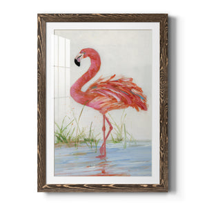 Flamingo II - Barnwood Framed Art Print