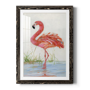 Flamingo II - Barnwood Framed Art Print