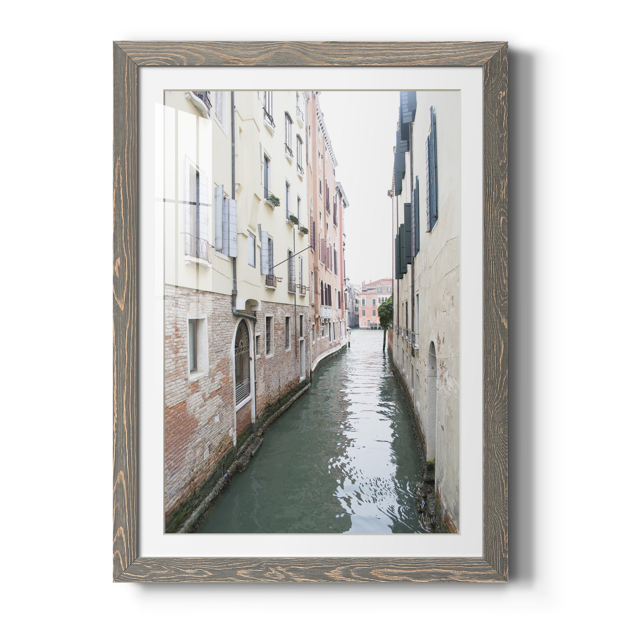 Venice Canal II - Premium Framed Print - Distressed Barnwood Frame - Ready to Hang