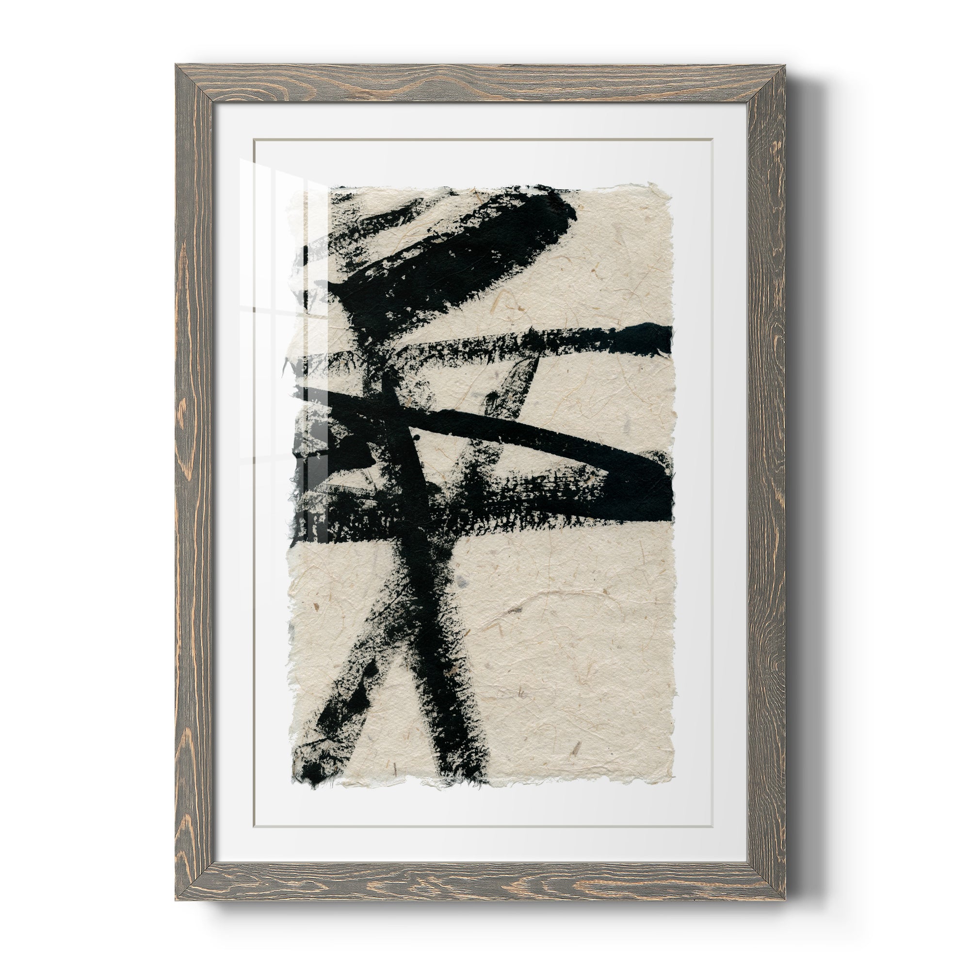 Lines Crossed III - Premium Framed Print - Distressed Barnwood Frame - Ready to Hang