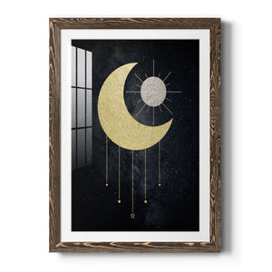 Jeweled Moon - Premium Framed Print - Distressed Barnwood Frame - Ready to Hang