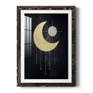 Jeweled Moon - Premium Framed Print - Distressed Barnwood Frame - Ready to Hang