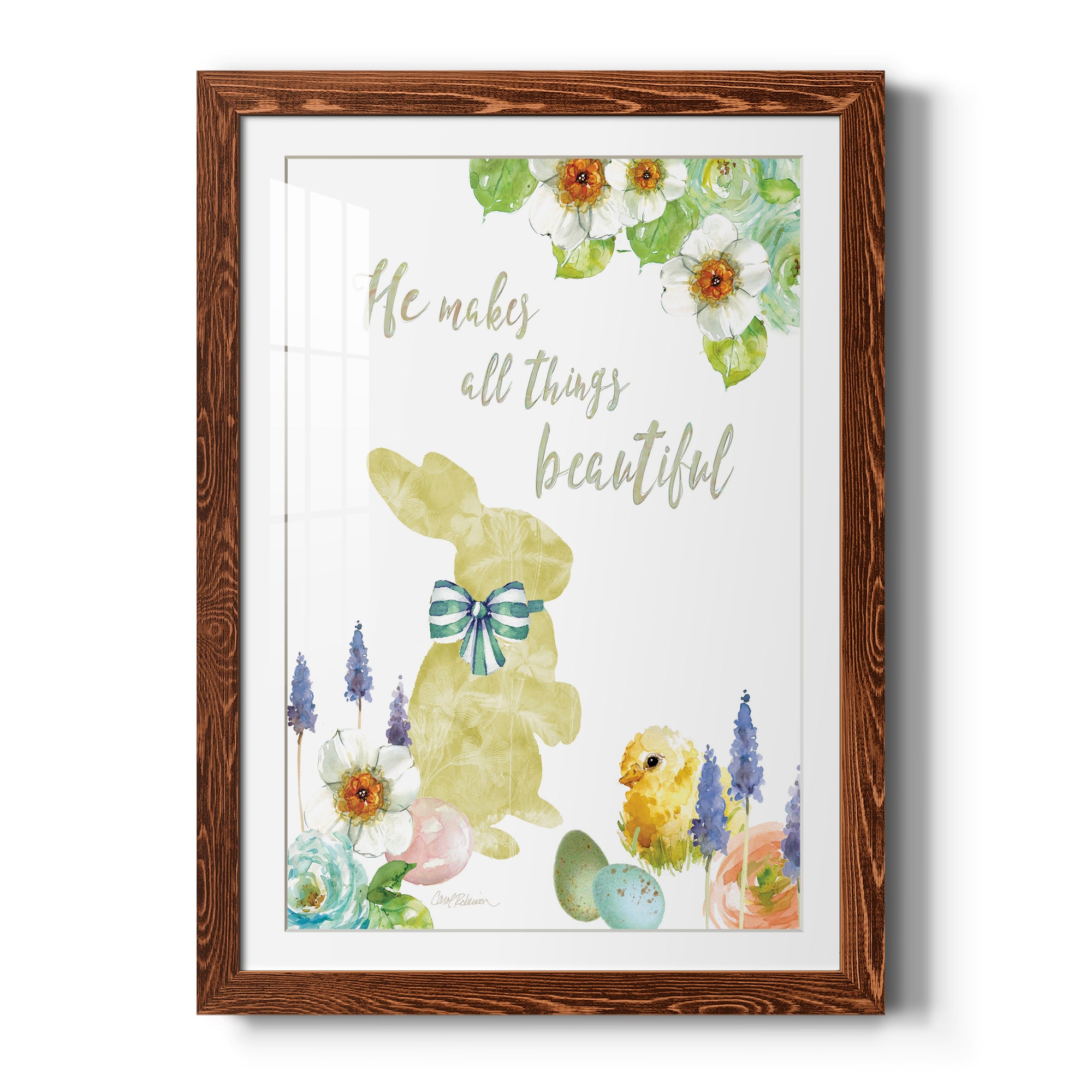 All Things Bunny - Premium Framed Print - Distressed Barnwood Frame - Ready to Hang