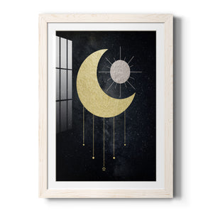 Jeweled Moon - Premium Framed Print - Distressed Barnwood Frame - Ready to Hang