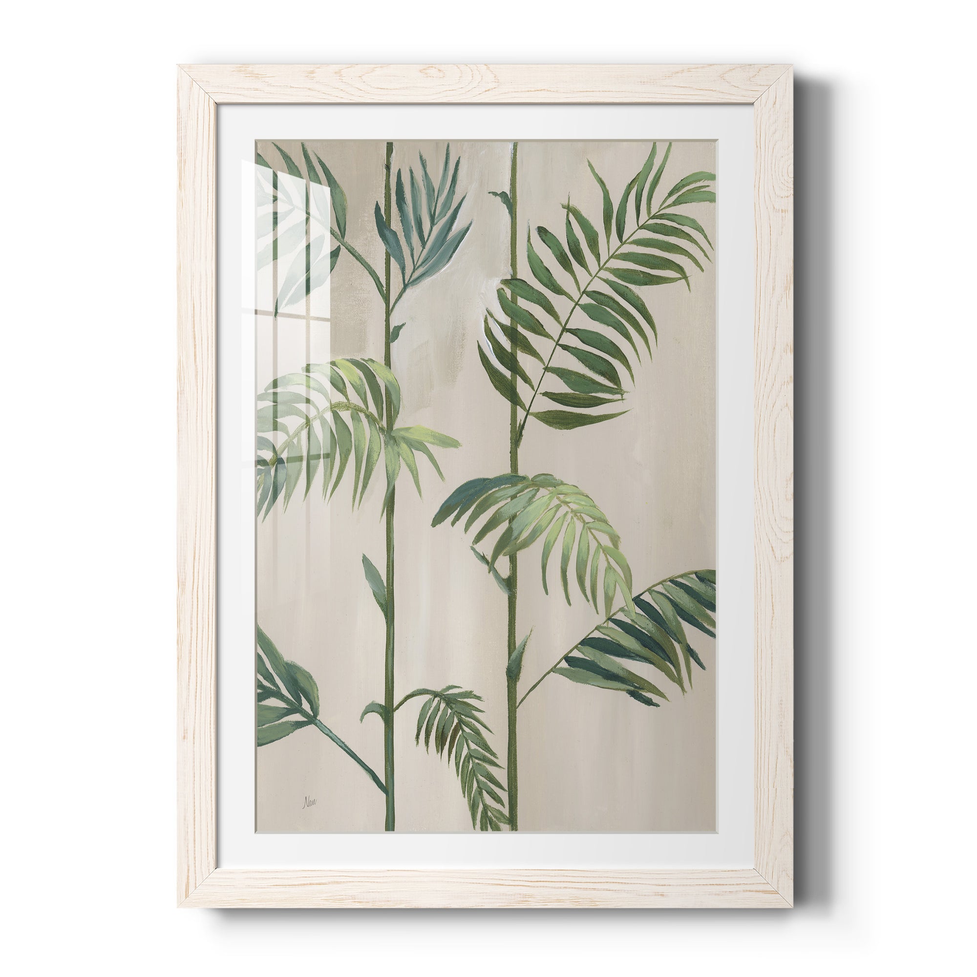 Modern Fronds I - Barnwood Framed Art Print