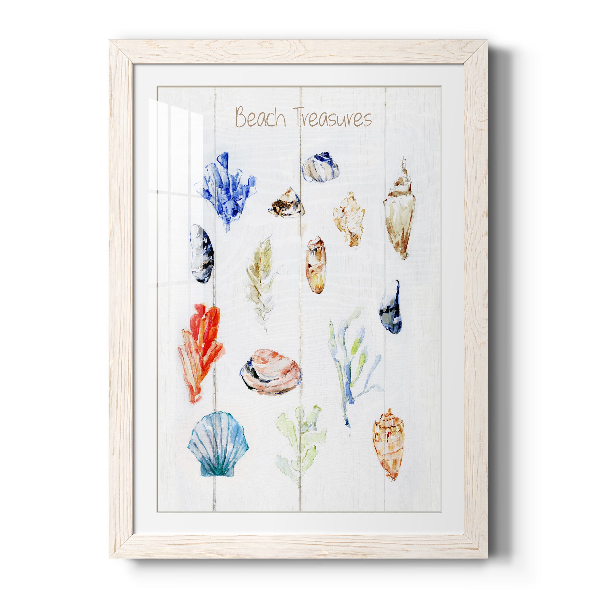 Beach Treasures - Premium Framed Print - Distressed Barnwood Frame - Ready to Hang