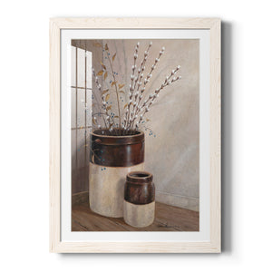 Pussywillows & Spring - Barnwood Framed Art Print