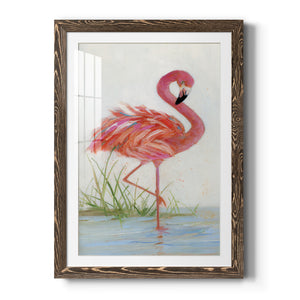 Flamingo I - Barnwood Framed Art Print