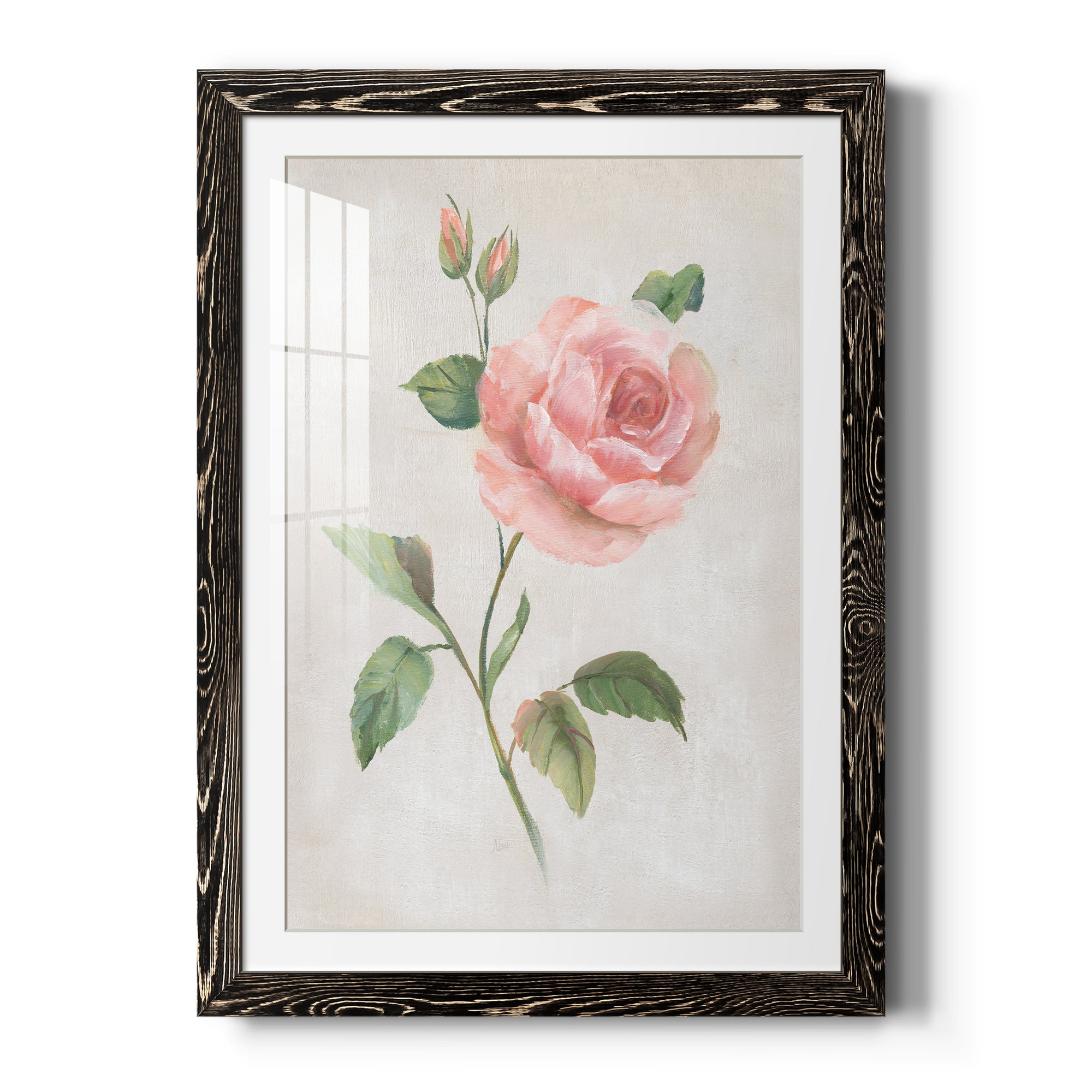 Grandiflora I - Barnwood Framed Art Print