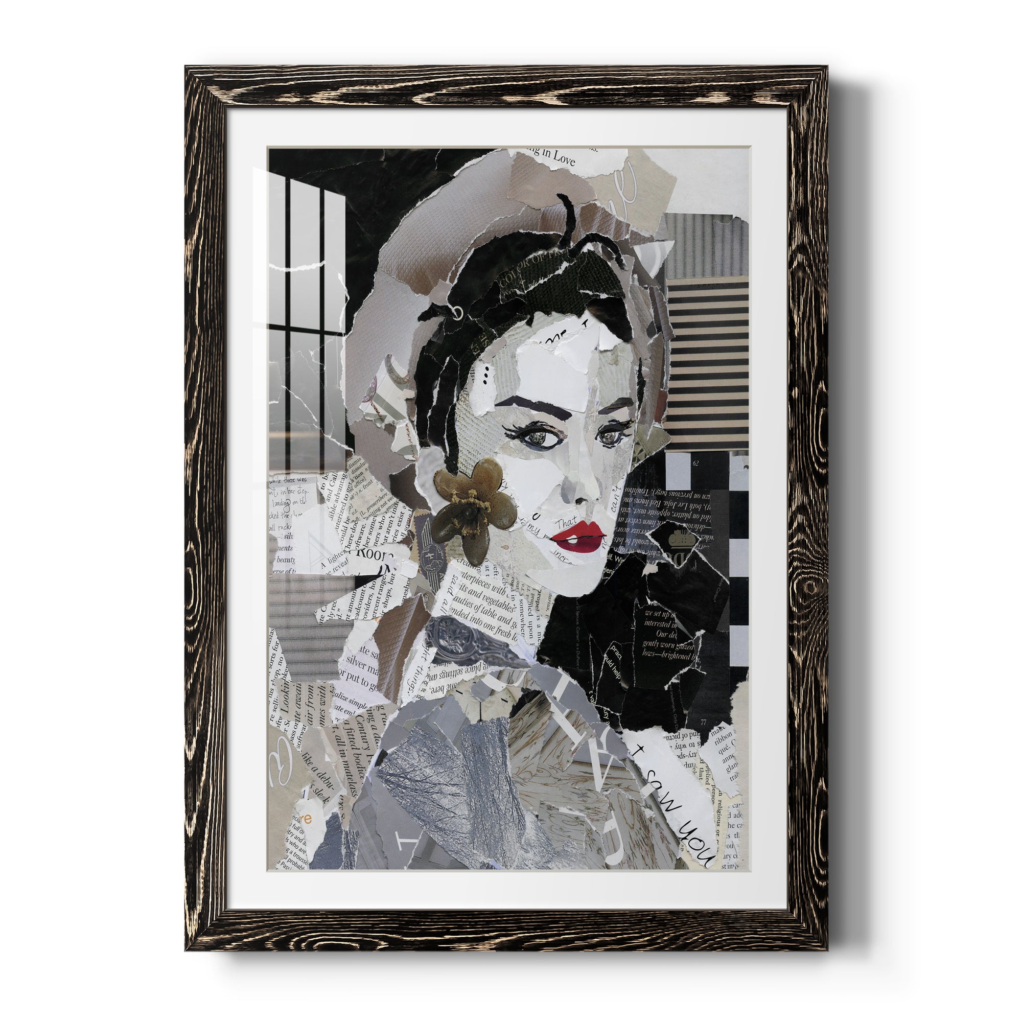 Runway Pause - Barnwood Framed Art Print