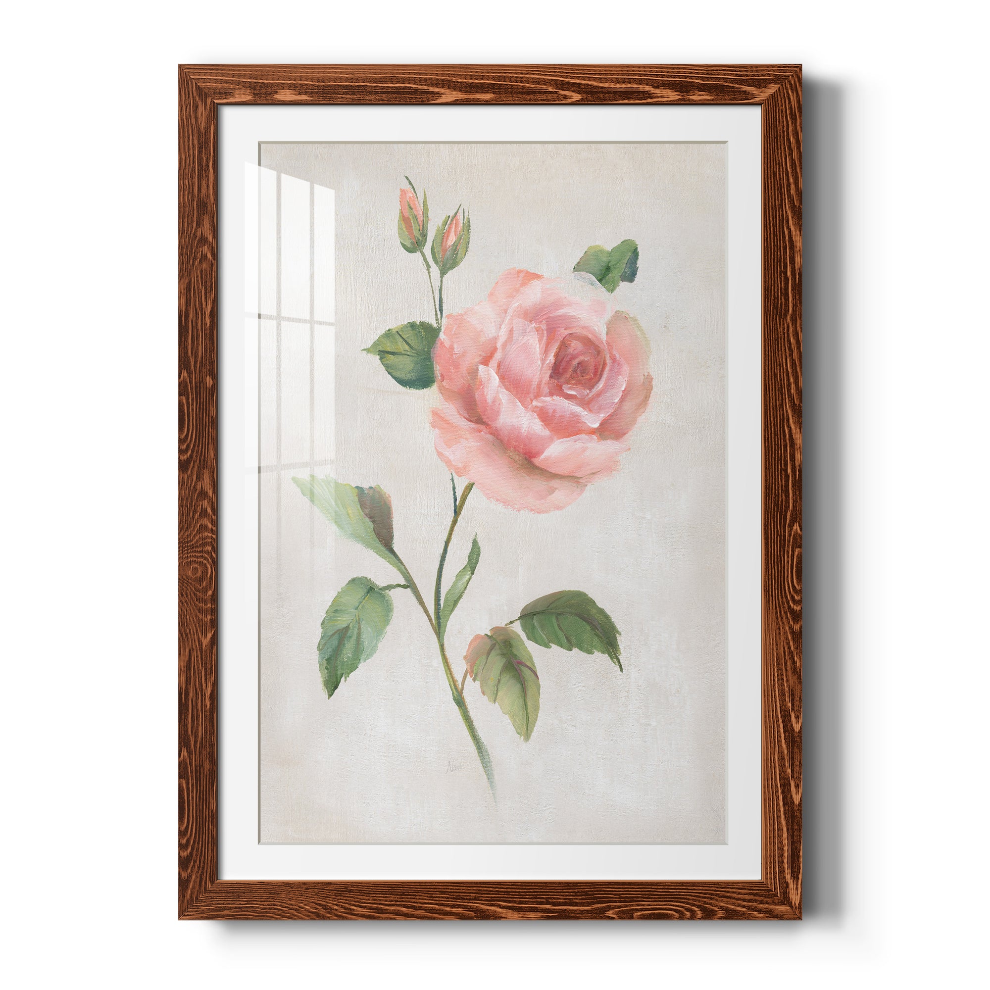 Grandiflora I - Barnwood Framed Art Print