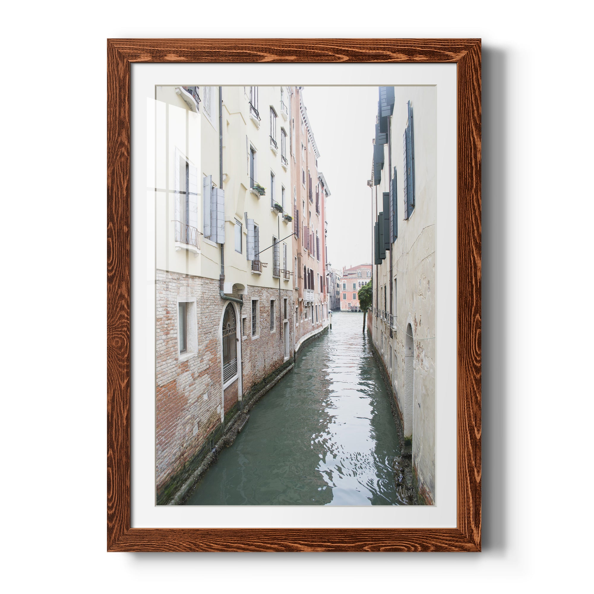 Venice Canal II - Premium Framed Print - Distressed Barnwood Frame - Ready to Hang