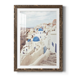 Santorini - Premium Framed Print - Distressed Barnwood Frame - Ready to Hang