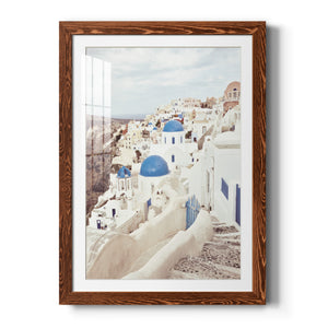 Santorini - Premium Framed Print - Distressed Barnwood Frame - Ready to Hang