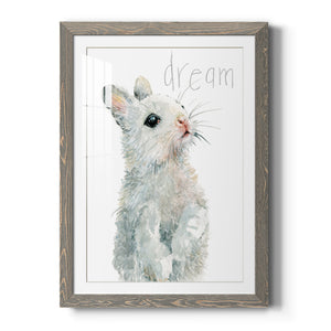 Forest Fur Baby Bunny - Premium Framed Print - Distressed Barnwood Frame - Ready to Hang