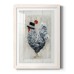 Sunday Best Rooster - Barnwood Framed Art Print