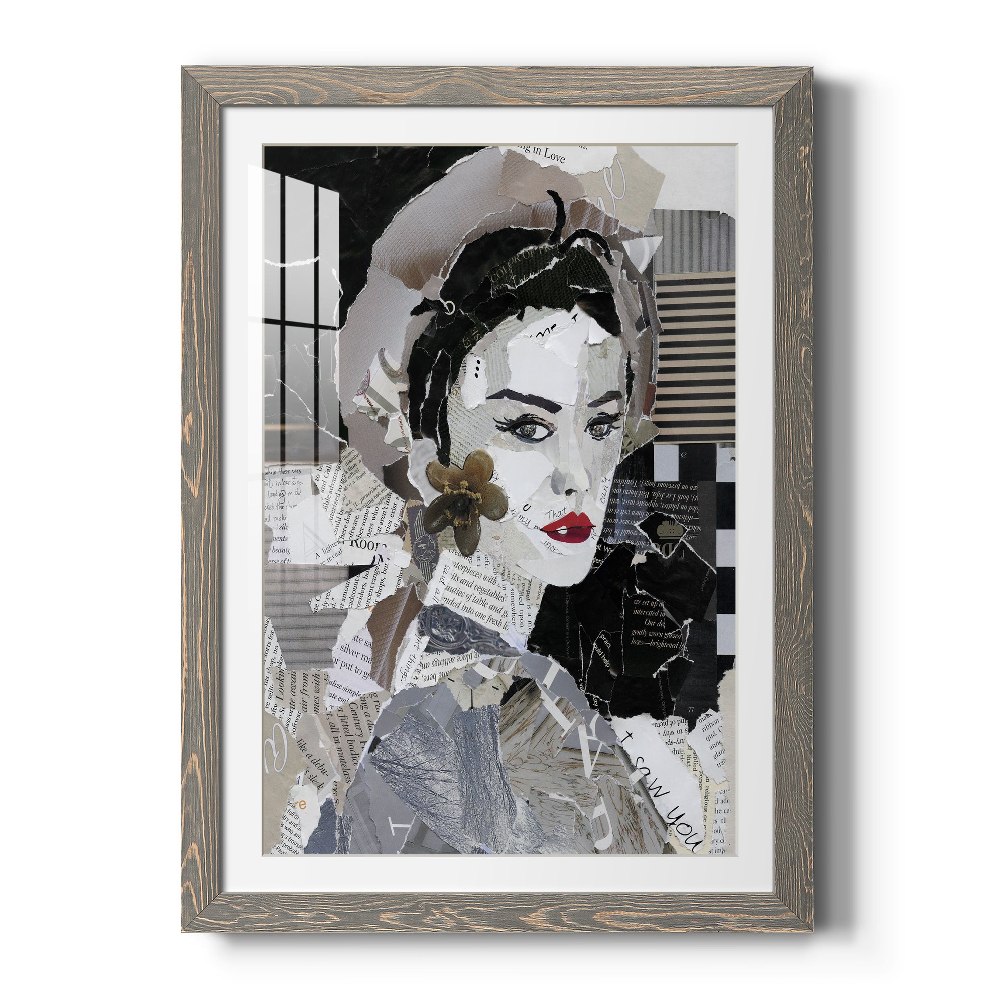 Runway Pause - Barnwood Framed Art Print