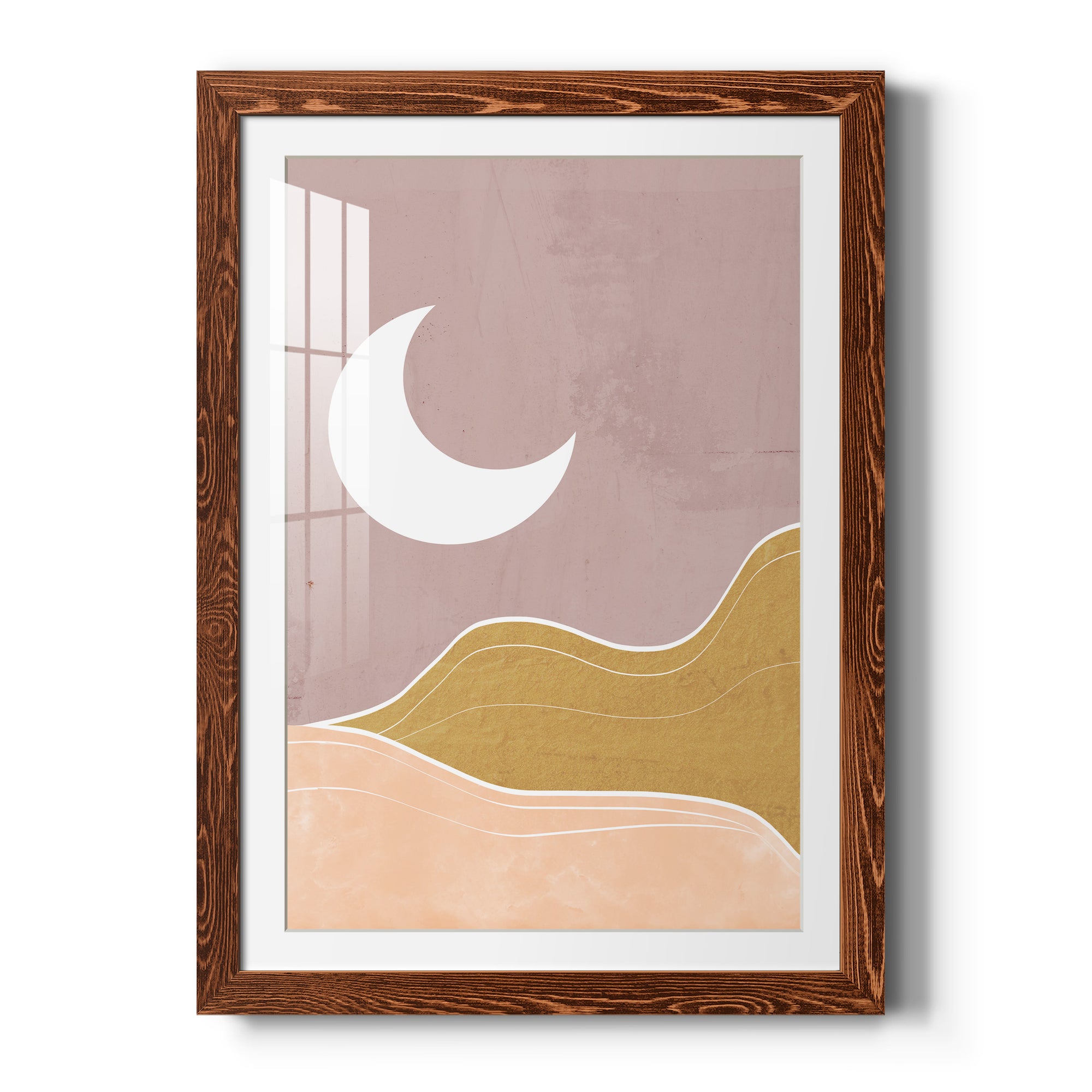 Sedona Moon - Premium Framed Print - Distressed Barnwood Frame - Ready to Hang