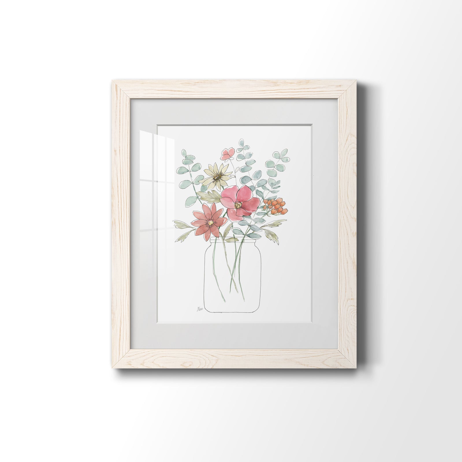 Whimsical Wildflowers II - Barnwood Framed Art Print