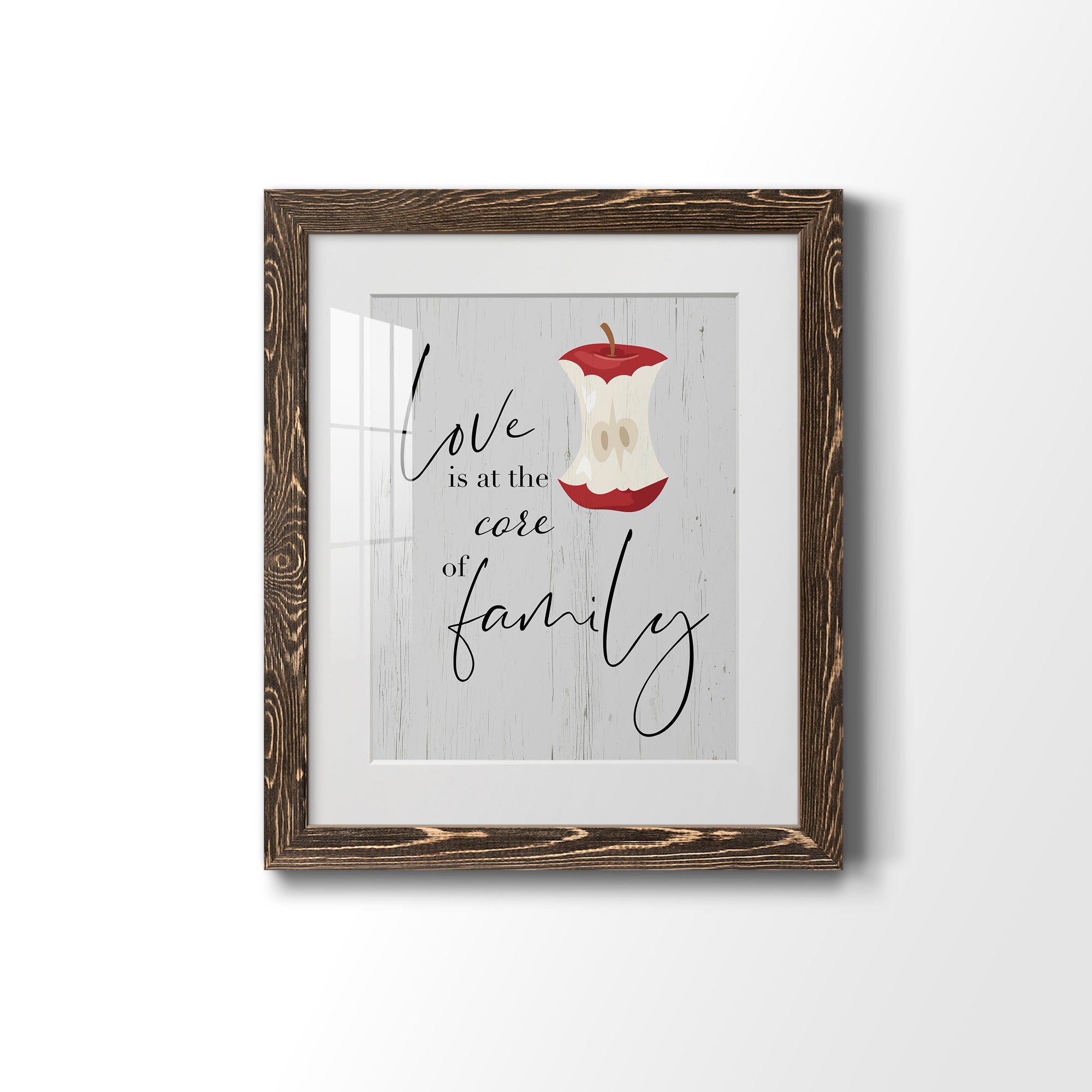 Core of Family - Premium Framed Print - Distressed Barnwood Frame - Ready to Hang