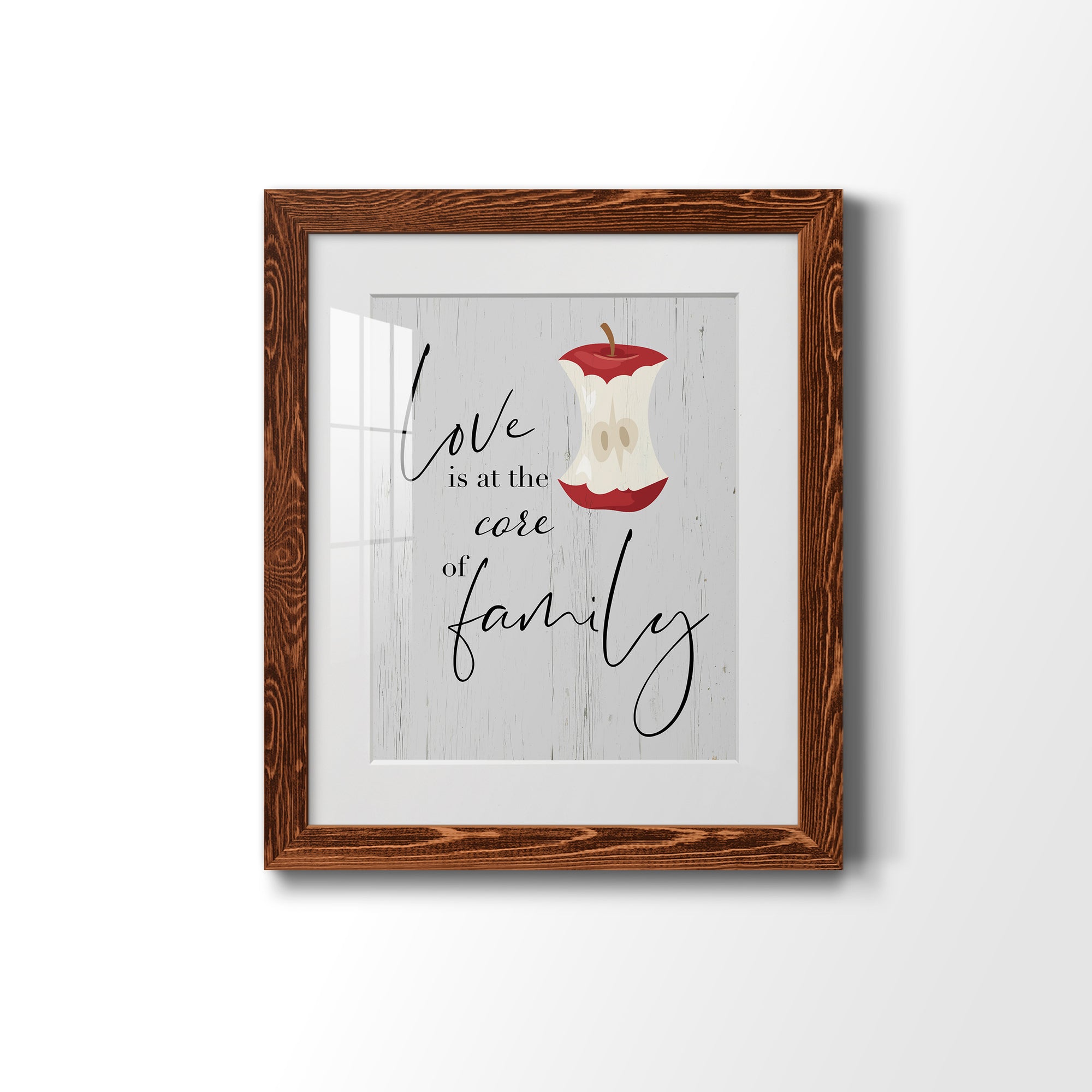 Core of Family - Premium Framed Print - Distressed Barnwood Frame - Ready to Hang