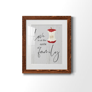 Core of Family - Premium Framed Print - Distressed Barnwood Frame - Ready to Hang