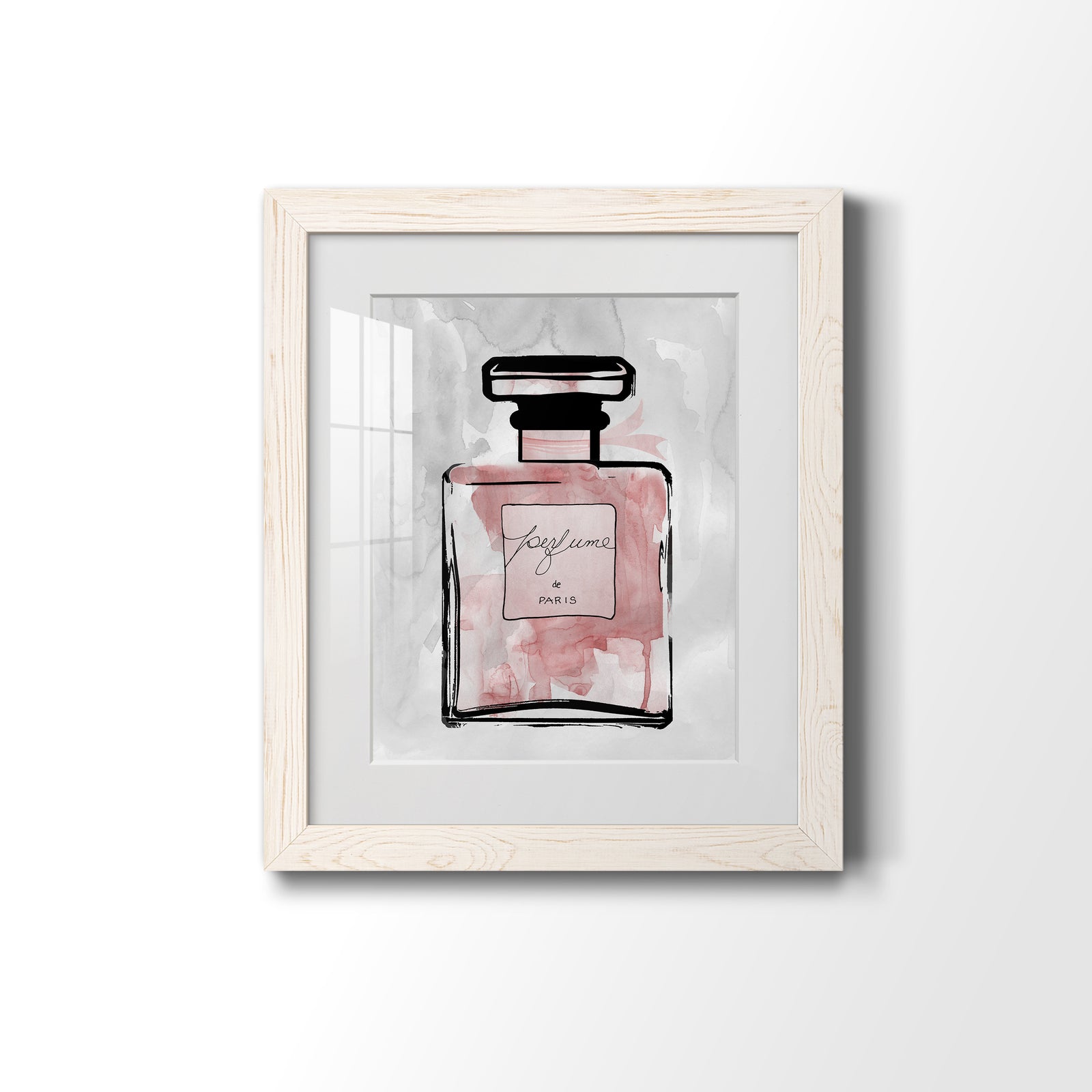 Blush Wash Perfume - Barnwood Framed Art Print