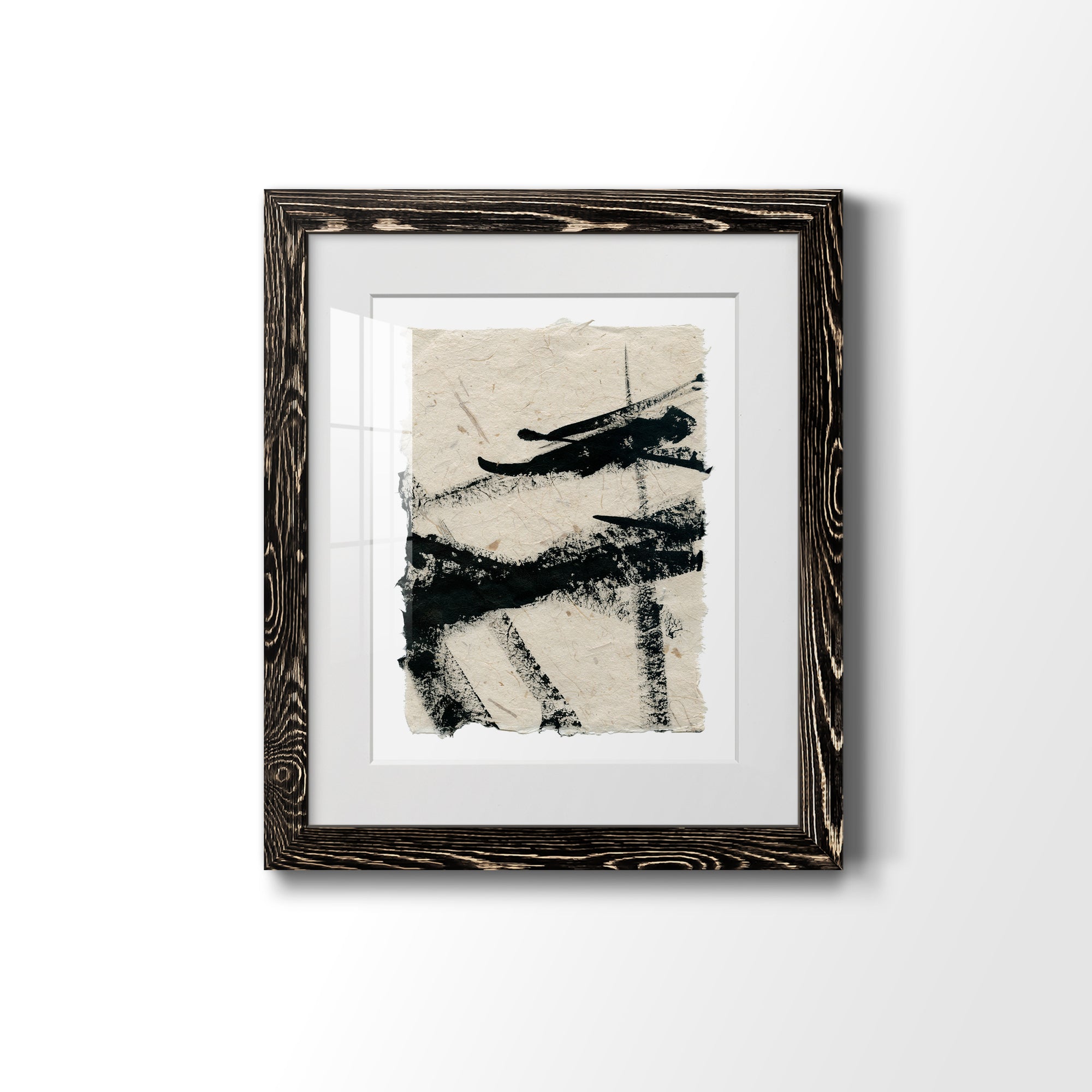 Lines Crossed II - Premium Framed Print - Distressed Barnwood Frame - Ready to Hang