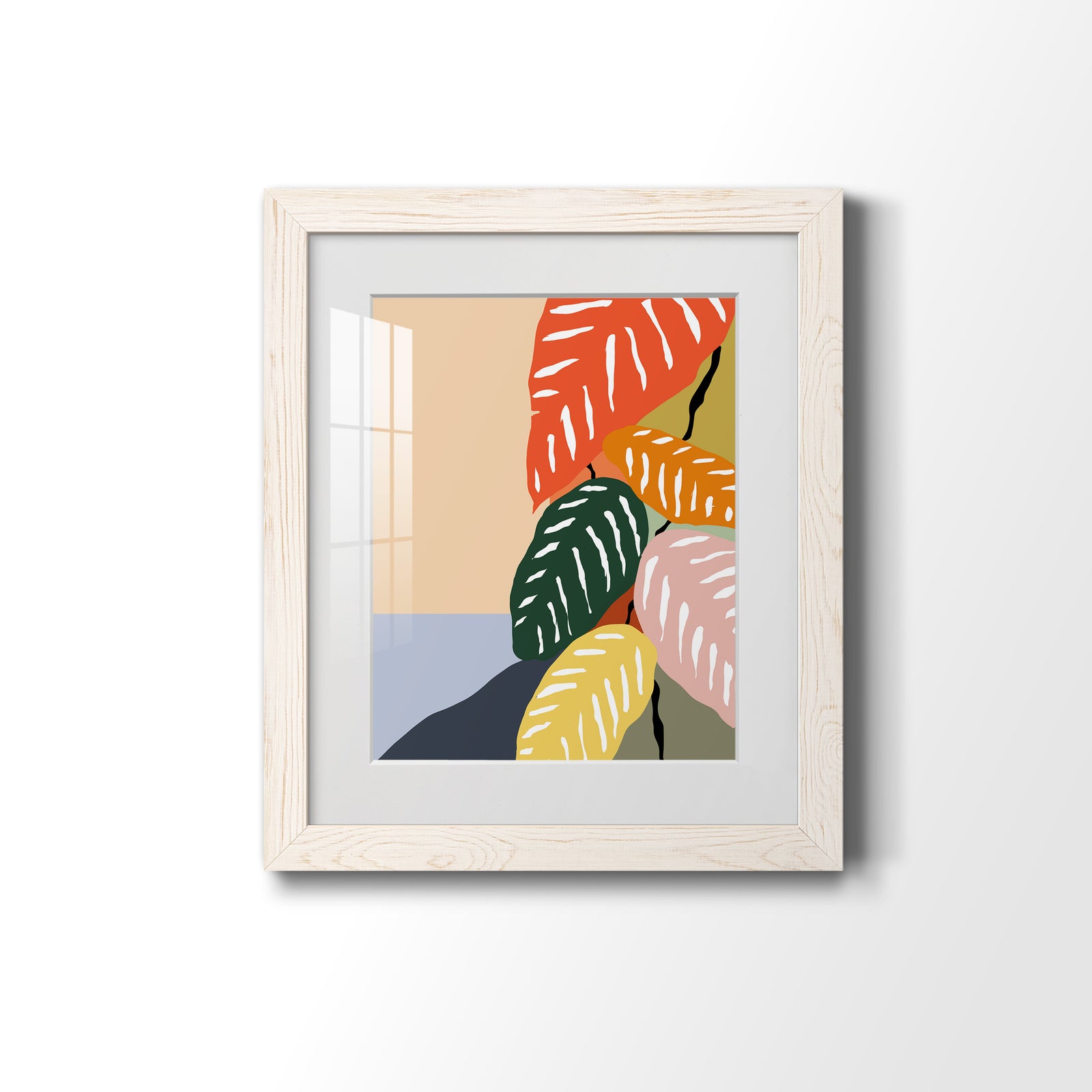 Tropical Plant II - Premium Framed Print - Distressed Barnwood Frame - Ready to Hang