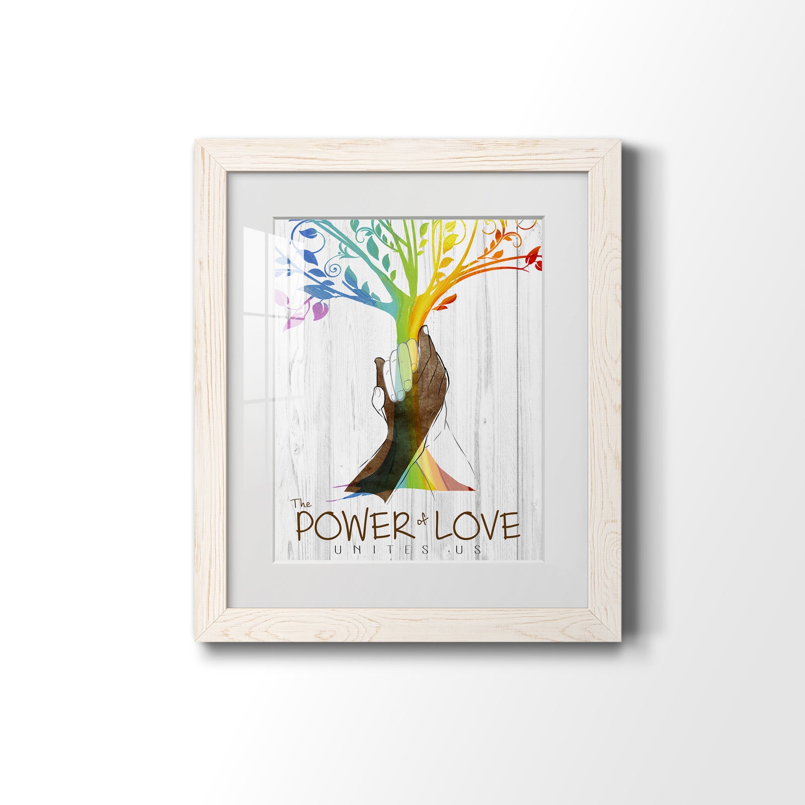 Power of Love - Barnwood Framed Art Print
