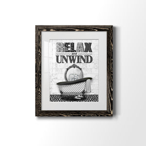Relax and Unwind - Barnwood Framed Art Print