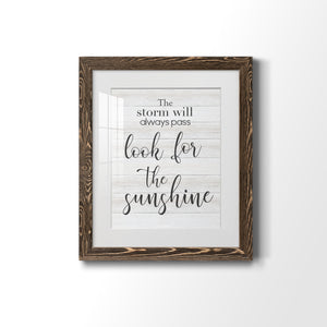 Look for the Sunshine - Premium Framed Print - Distressed Barnwood Frame - Ready to Hang
