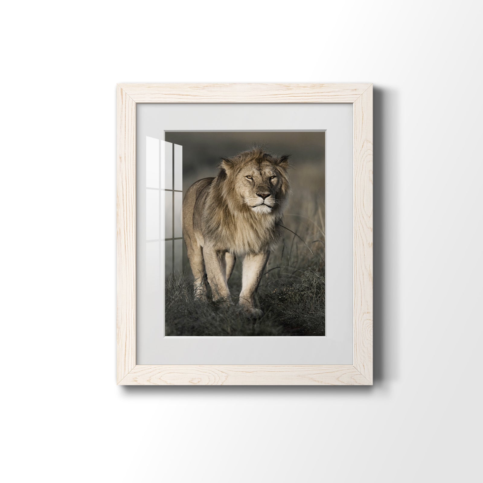 Morning Walk in Masai Mara - Barnwood Framed Art Print
