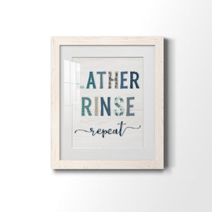 Lather Rinse Repeat - Barnwood Framed Art Print