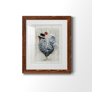 Sunday Best Rooster - Barnwood Framed Art Print