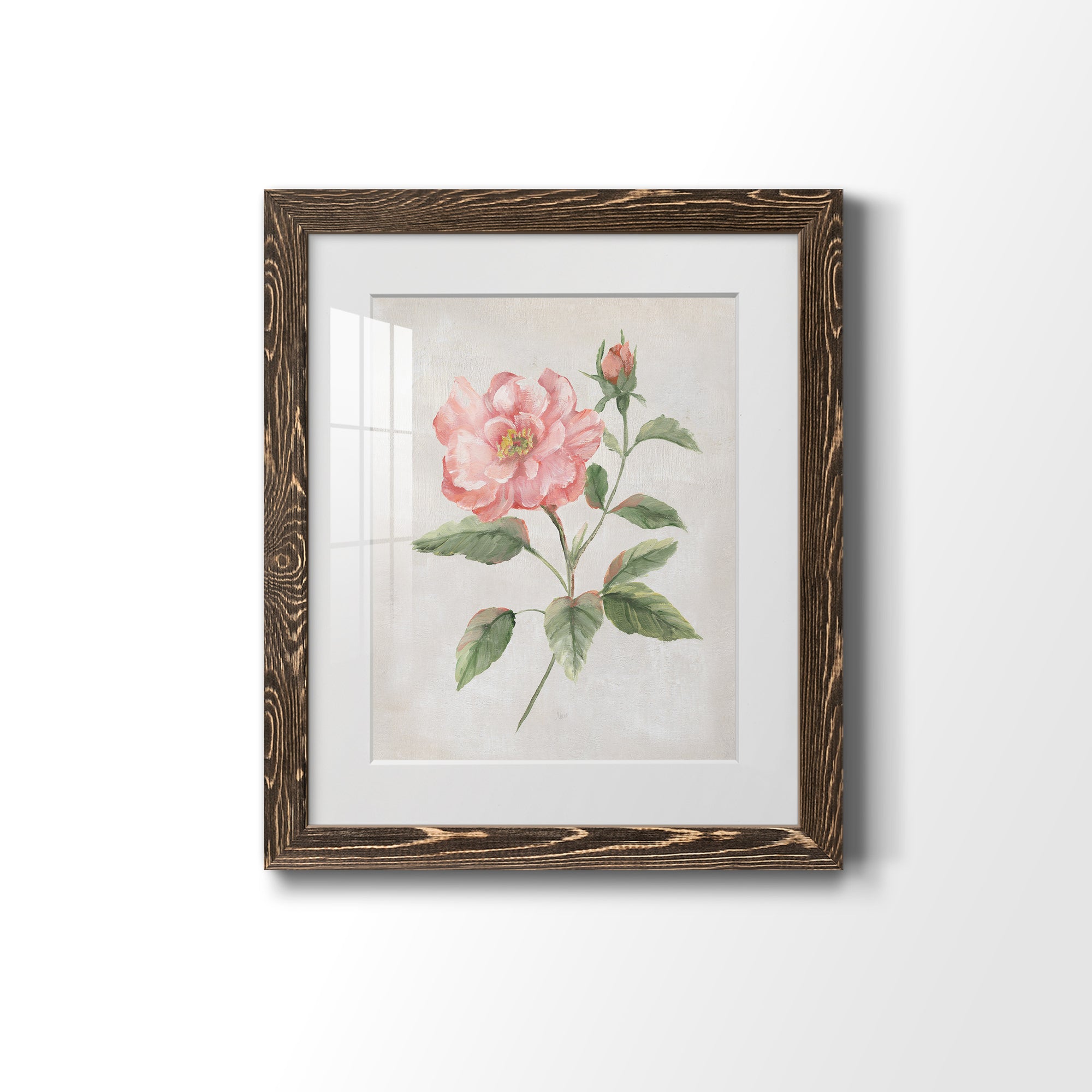 Grandiflora II - Barnwood Framed Art Print