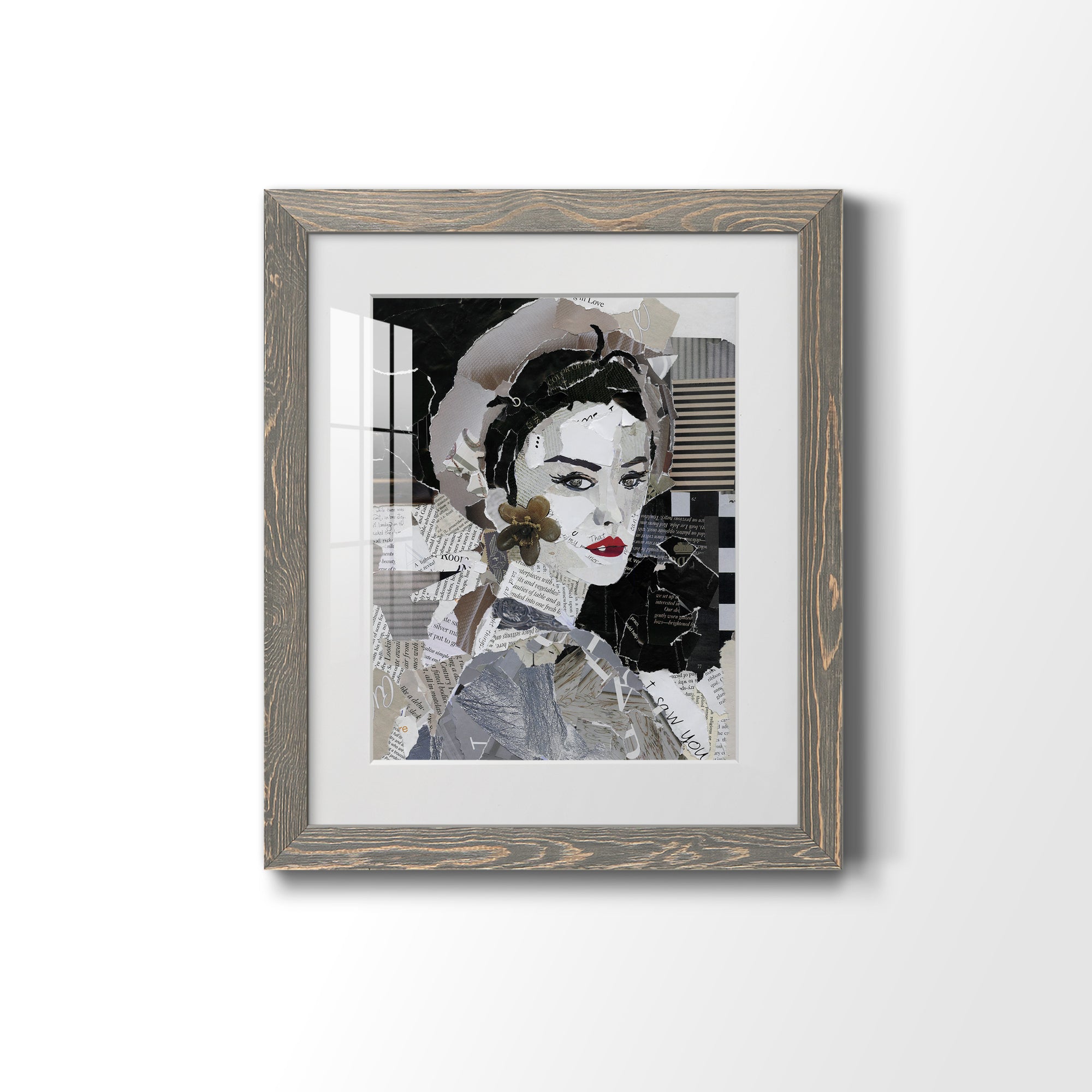 Runway Pause - Barnwood Framed Art Print