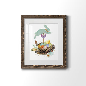 Bunny Hop - Barnwood Framed Art Print