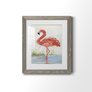 Flamingo II - Barnwood Framed Art Print