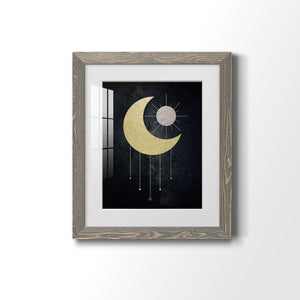 Jeweled Moon - Premium Framed Print - Distressed Barnwood Frame - Ready to Hang