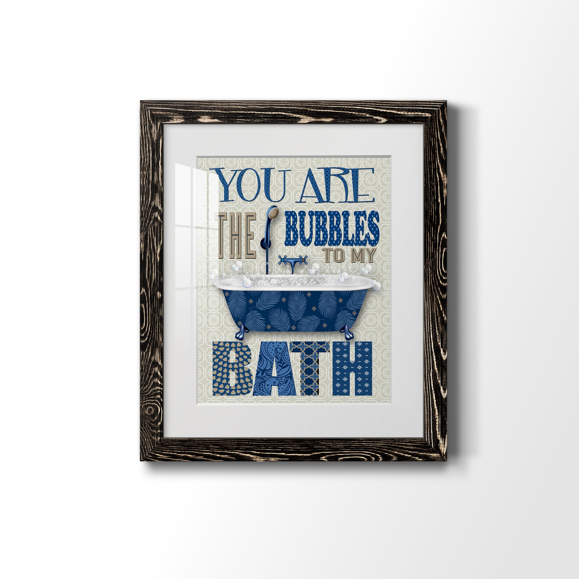 Bubble Bath - Premium Framed Print - Distressed Barnwood Frame - Ready to Hang