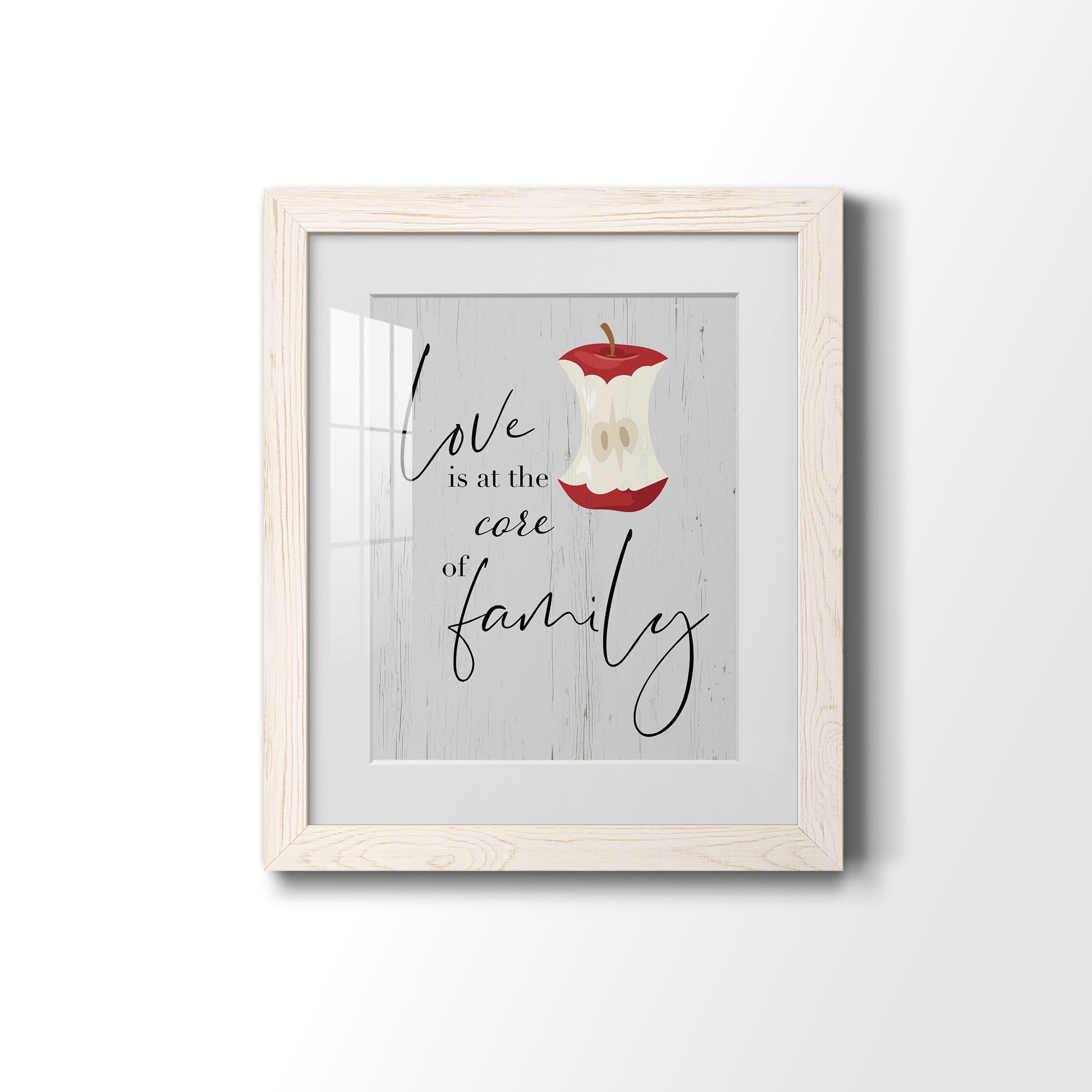 Core of Family - Premium Framed Print - Distressed Barnwood Frame - Ready to Hang